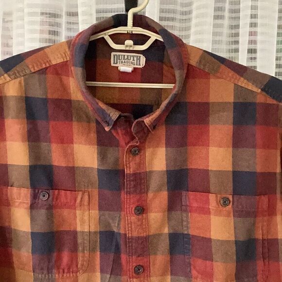 Duluth Trading Co. Plaid Flannel Work Shirt Men’s 4X Long Sleeve Relaxed Fit - Picture 4 of 6